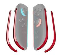 eXtremeRate Replacement Decorative Strips for Joycon 2, Custom DIY Decoration Strip Side Housing Trim Shell with Prying Stick for Nintendo Switch 2 Controller - Chrome Red