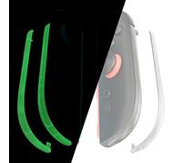 eXtremeRate Replacement Decorative Strips for Joycon 2, Custom DIY Decoration Strip Side Housing Trim Shell with Prying Stick for Nintendo Switch 2 Controller - Glow in Dark - Green