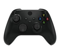 eXtremeRate Replacement Faceplate for Xbox Series X & S Controller - Personalize Your Control - Solid Black Custom Front Housing Shell for Xbox Core Wireless Controller [Controller NOT Included]