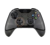 eXtremeRate Replacement Front Housing Shell for Xbox One S/X Controller, Clear Black Custom Kit Faceplate Cover Case for Xbox Wireless Controller (Model 1708) - Controller NOT Included