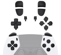eXtremeRate Replacement Full Set Buttons Compatible with ps5 Edge Controller, Black D-pad Share Options Home Face Buttons R1 L1 R2 L2 Triggers Compatible with ps5 Edge - WITHOUT Controller