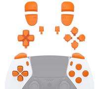 eXtremeRate Replacement Full Set Buttons Compatible with ps5 Edge Controller, Orange D-pad Share Options Home Face Buttons R1 L1 R2 L2 Triggers Compatible with ps5 Edge Controller - WITHOUT Controller