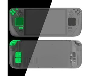 eXtremeRate Replacement Full Set Buttons for Steam Deck OLED Handheld Console, Glow in Dark - Green DIY Custom ABXY D-pad Trackpad Bumpers Triggers Buttons with Tools for Steam Deck OLED Console