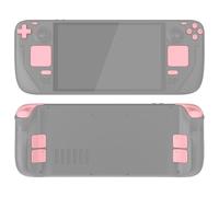 eXtremeRate Replacement Full Set Buttons for Steam Deck OLED Handheld Console, Pale Red DIY Custom ABXY D-pad Trackpad Bumpers Triggers Buttons with Tools for Steam Deck OLED Console - Without Console