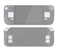 eXtremeRate Replacement Full Set Buttons for Steam Deck OLED Handheld Console, White DIY Custom ABXY D-pad Trackpad Bumpers Triggers Buttons with Tools for Steam Deck OLED Console - Without Console