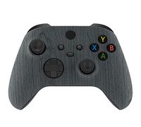 eXtremeRate Replacement Shell for Xbox Series X & S Controller - Unleash Your Style - Black Wood Grain Custom Acessories Front Housing Cover for Xbox Core Controller Wireless [Control NOT Included]