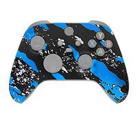 eXtremeRate Replacement Shell for Xbox Series X & S Controller - Unleash Your Style - Blue Coating Splash Custom Acessories Front Housing Cover for Xbox Core Controller Wireless [Control NOT Included]