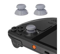 eXtremeRate Replacement Thumbsticks for Steam Deck LCD, Custom Analog Stick Joysticks Repair Kit for Steam Deck OLED Console with Original Touch Sensing, Anti-Slip Texture Grip - New Hope Gray