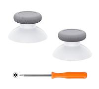 eXtremeRate Replacement Thumbsticks for Xbox Core Wireless Controller, Joysticks Repair Kit for Xbox Series X/S Controller, Analog Stick Buttons for Xbox One S/X/Elite - Robot White & New Hope Gray