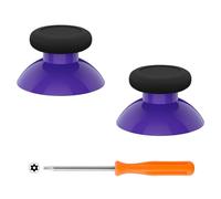 eXtremeRate Replacement Thumbsticks for Xbox Core Wireless Controller, Joysticks Repair Kit for Xbox Series X/S Controller, Custom Analog Stick Buttons for Xbox One S/X/Elite - Purple & Black