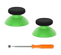 eXtremeRate Replacement Thumbsticks for Xbox Core Wireless Controller, Joysticks Repair Kit for Xbox Series X/S Controller, Custom Analog Stick Buttons for Xbox One S/X/Elite - Green & Black