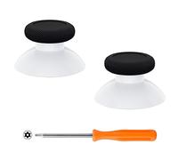 eXtremeRate Replacement Thumbsticks for Xbox Core Wireless Controller, Joysticks Repair Kit for Xbox Series X/S Controller, Custom Analog Stick Buttons for Xbox One S/X/Elite - Robot White & Black