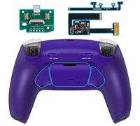 eXtremeRate RISE Plus MAX Back Paddles Kit with Clicky Trigger Stops & Rubberized Grip for PS5 Controller BDM-010 020, Remappable Back Buttons Kit for PS5 Controller - Galactic Purple - NO Controller