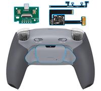 eXtremeRate RISE Plus MAX Back Paddles Kit with Clicky Trigger Stops & Rubberized Grip for PS5 Controller BDM-010 020, Gray Remappable Back Buttons Kit for PS5 Controller - New Hope Gray-NO Controller