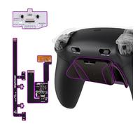 eXtremeRate RISE4 Plus MAX RMB Back Paddles Kit with Clicky Trigger Stops & Rubberized Grip for PS5 Controller BDM-030 040 050 060, Remappable Real Metal Back Buttons Kit for PS5 Controller - Black