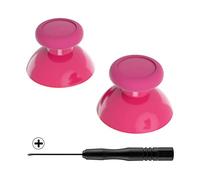 eXtremeRate Rose Red Replacement 3D Joystick Thumbsticks, Analog Thumb Sticks with Cross Screwdriver for Nintendo Switch Pro Controller