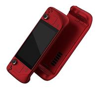 eXtremeRate Scarlet Red Custom Faceplate Back Plate Shell for Steam Deck LCD, Handheld Console Replacement Housing Case, DIY Full Set Shell with Buttons