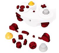 eXtremeRate Scarlet Red Repair ABXY D-pad Z L R Keys for Nintendo GameCube Controller, DIY Replacement Full Set Buttons Thumbsticks & Tools for Nintendo GameCube Controller - Controller NOT Included