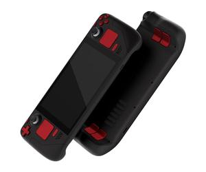 eXtremeRate Scarlet Red Replacement Full Set Buttons for Steam Deck, DIY Custom ABXY D-pad Trackpad Bumpers Triggers Buttons Screwdriver Tool for Steam Deck LCD Handheld Console - Console NOT Included