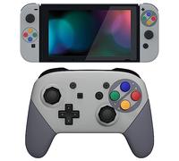 eXtremeRate SFC SNES Classic EU Style Custom Shell for Nintendo Switch, Octagonal Gated Sticks Design Replacement Full Set Shell for Nintendo Switch Pro Controller - Console Controller NOT Included