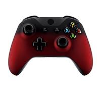 eXtremeRate Shadow Red Soft Touch Grip Front Housing Shell Cover for Xbox One S/X Controller, Replacement Parts Custom Case Faceplate for Xbox One Wireless Controller 1708 - Controller NOT Included