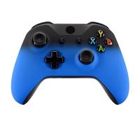 eXtremeRate Soft Touch Front Housing Shell Faceplate Cover for Xbox One S & Xbox One X Controller - Shadow Blue