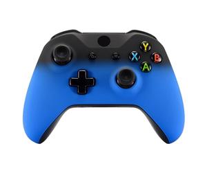 eXtremeRate Soft Touch Front Housing Shell Faceplate Cover for Xbox One S & Xbox One X Controller - Shadow Blue