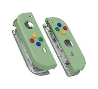 eXtremeRate Soft Touch Grip Matcha Green Joy con Handheld Controller Housing with ABXY Direction Buttons, DIY Replacement Shell Case for Nintendo Switch Joycon & Switch OLED Joy con