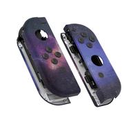 eXtremeRate Soft Touch Grip Nebula Galaxy Joy con Handheld Controller Housing with Full Set Buttons, DIY Replacement Shell Case for for Nintendo Switch Joycon & Switch OLED Joy con