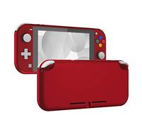eXtremeRate Soft Touch Scarlet Red DIY Replacement Shell for Nintendo Switch Lite, NSL Handheld Controller Housing w/Screen Protector, Custom Case Cover for Nintendo Switch Lite