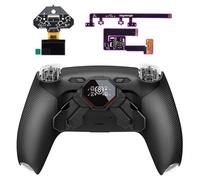 eXtremeRate SPARK Back Paddles Kit for PS5 Controller BDM-030 040 050 060, OLED Display + Clicky Trigger Stops + Ergonomic Rubberized Grips Remappable 4 Back Buttons Set for PS5 Controller - Black