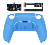 eXtremeRate Starlight Blue Rubberized Grip Programable RISE4 Remap Kit for ps5 Controller BDM-010 BDM-020, Upgrade Board & Redesigned Back Shell & 4 Back Buttons - Without Controller