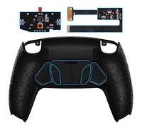 eXtremeRate Textured Black Programable RISE4 Remap Kit for PS5 Controller BDM-010 BDM-020, Upgrade Board & Redesigned Back Shell & 4 Back Buttons - Controller NOT Included