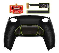 eXtremeRate Textured Black Real Metal Buttons (RMB) Version RISE 2.0 Remap Kit for PS5 BDM 010 BDM-020, Upgrade Board & Redesigned Back Shell & Programable Back Buttons Set - Without Controller