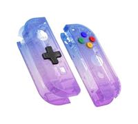 eXtremeRate The Great GOLDEN Wave Off Kanagawa - Black Joycon Handheld Controller Housing (D-Pad Version) w/Full Buttons, Replacement Shell Case for Nintendo Switch & Oled Joy-Con - Console Without
