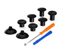 eXtremeRate ThumbsGear Interchangeable Thumbstick for Xbox Controller - Improve Comfort - Black 3 Height Domed & Concave Grips Ergonomic Adjustable Joystick for Xbox Seires X/S, for Xbox One S/X/Elite