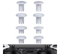 eXtremeRate ThumbsGear Interchangeable Thumbsticks for PS5 Edge Controller, Replacement Original White Analog Thumb Sticks Caps for PS5 Edge Controller - 4 Heights 3 Surfaces Grips -NO Thumbstick Base