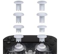 eXtremeRate ThumbsGear V3 Interchangeable Ergonomic Thumbsticks for PS5/PS5 EDGE Controller, Replacement Analog Thumb Sticks for PS4 - Original White 4 Height Removable Convex Concave Grip Joysticks