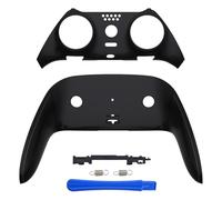 eXtremeRate Top Bottom Decorative Trim Shell Compatible with ps5 Edge Controller DIY Replacement Front Back Clip Shell, Custom Black Plates Cover Compatible with ps5 Edge Controller