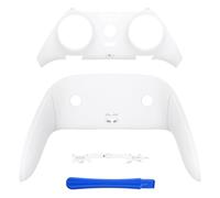 eXtremeRate Top Bottom Decorative Trim Shell Compatible with ps5 Edge Controller DIY Replacement Front Back Clip Shell, Custom White Plates Cover Compatible with ps5 Edge Controller