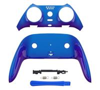 eXtremeRate Top Bottom Decorative Trim Shell Compatible with ps5 Edge Controller DIY Replacement Front Back Clip Shell, Custom Chameleon Purple Blue Plates Cover Compatible with ps5 Edge Controller