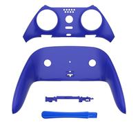 eXtremeRate Top Bottom Decorative Trim Shell Compatible with ps5 Edge Controller DIY Replacement Front Back Clip Shell, Custom Blue Plates Cover Compatible with ps5 Edge Controller