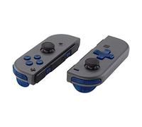 eXtremeRate Transparent Clear Blue D-pad ABXY Keys SR SL L R ZR ZL Trigger Buttons Springs, Full Set Buttons for Nintendo Switch Joycon & Switch OLED Joy con (D-pad ONLY Fits Joy con D-pad Shell)