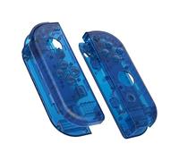 eXtremeRate Transparent Clear Blue Joy con Handheld Controller Housing with Full Set Buttons, DIY Replacement Shell Case for Nintendo Switch Joycon & Switch OLED Joy con - Console Shell NOT Included