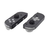 eXtremeRate Transparent Clear D-pad ABXY Keys SR SL L R ZR ZL Trigger Buttons Springs, Full Set Buttons Fix Kits for Nintendo Switch Joycon & Switch OLED Joy con (D-pad ONLY Fits Joy con D-pad Shell)