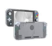 eXtremeRate Transparent Clear DIY Replacement Shell for Nintendo Switch Lite, NSL Handheld Controller Housing w/ Screen Protector, Custom Case Cover for Nintendo Switch Lite