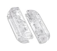 eXtremeRate Transparent Clear Joy con Handheld Controller Housing (D-Pad Version) with Full Set Buttons, DIY Replacement Shell Case for Nintendo Switch Joycon & Switch OLED Joy con