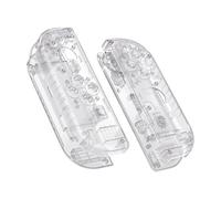eXtremeRate Transparent Clear Joy con Handheld Controller Housing with Full Set Buttons, DIY Replacement Shell Case for Nintendo Switch Joycon & Switch OLED Joy con - Console Shell NOT Included