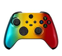 eXtremeRate Tri-Color Gradient Shell for Xbox Core Wireless Controller - Revamp Your Gaming Gear - Chrome Cyan Gold Red Custom Cover Faceplate for Xbox Series X & S Control [Controller NOT Included]