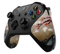 eXtremeRate View of Rising Sun Controller Grip for Xbox One S/X, Professional Textured Rubber Pads Handle Grips